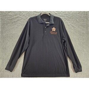 University Texas Club Shirt Men's XL Core 365 Black Long Sleeve Collared
